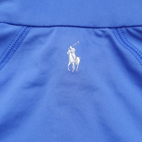 Polo Ralph Lauren Golf II Pullover Blue Gingham UPF 40+ Long Sleeve Top 6X Youth - Picture 8 of 9